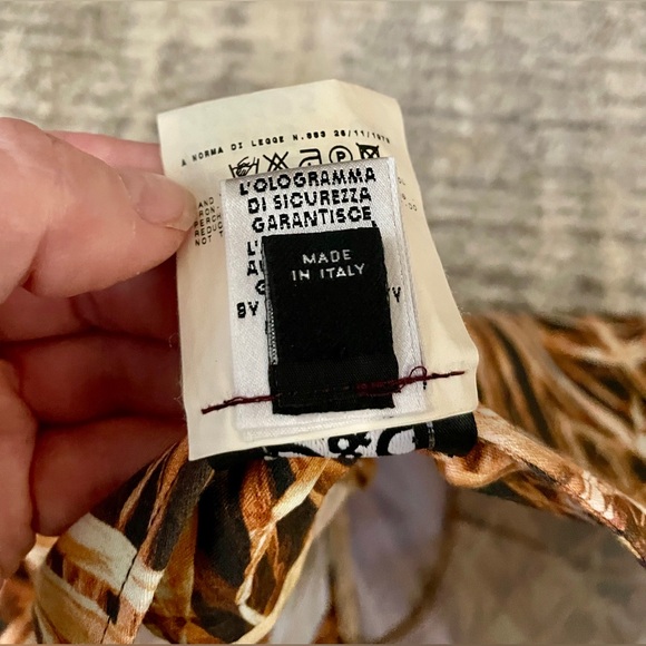 Dolce & Gabbana Size 25 Straight Leg Straw Print Pants - Picture 5 of 9